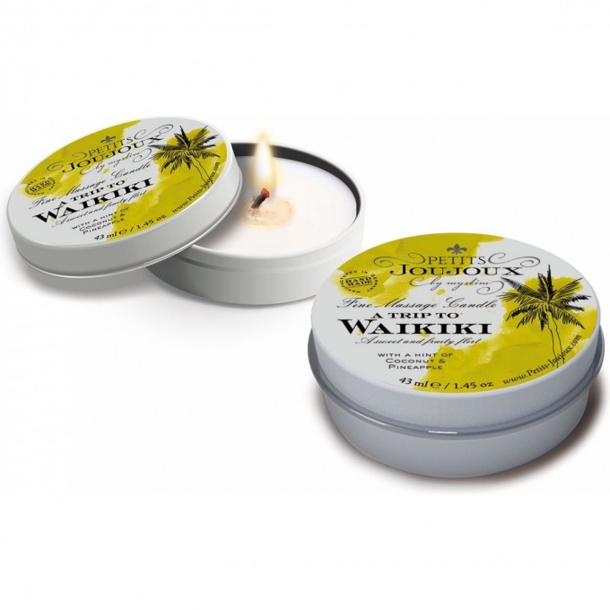 Массажная свеча MYSTIM PETITS JOUJOUX WAIKIKI BEACH пина колада (33 гр.) 46763 Массажная свеча MYSTIM PETITS JOUJOUX WAIKIKI BEACH пина колада (33 гр.) 46763